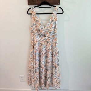 Joie Tiered Sleeveless Floral Midi Dress Size 8 NWT